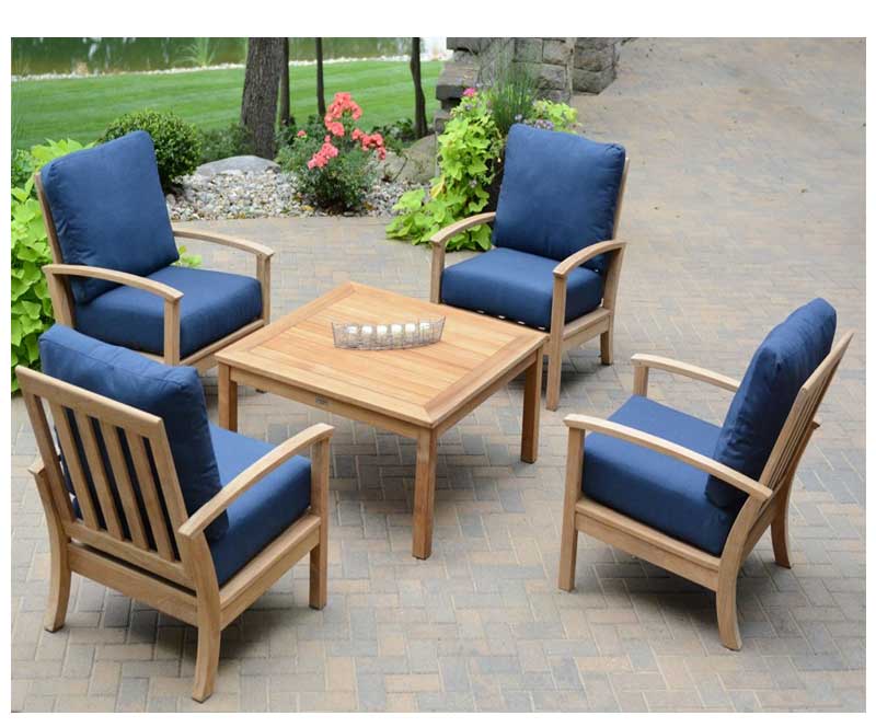 St. Lucia Teak Deep Seating Armchair- Three Birds Casual - Image 3